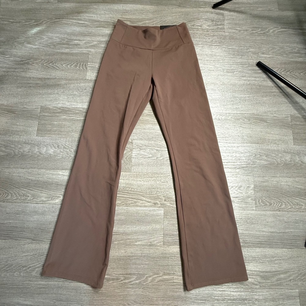 RBX Active Terrain Women Brown Flare Leggings High Waist Brushed Back Small NWT‎